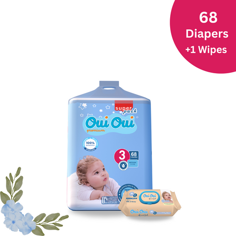 Oui Oui  SuperPack- Size 3 +1 wipes