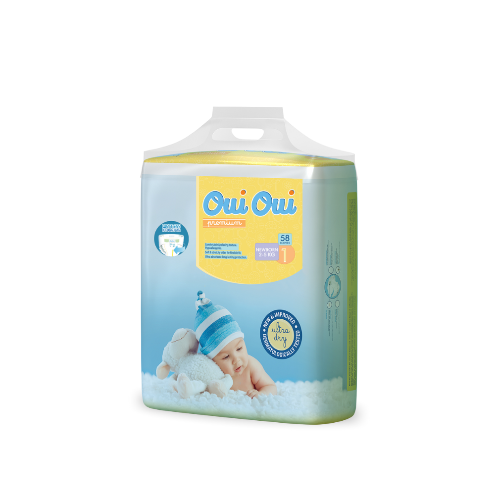 Oui Oui Baby Diapers - Newborn Size 1