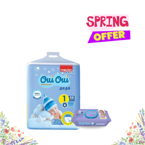 Oui Oui Regular Pack -Size 1+ 1 Wipes