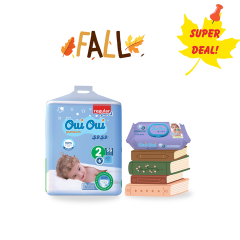 Oui Oui Regular Pack- Size 2 + 1 Wipes