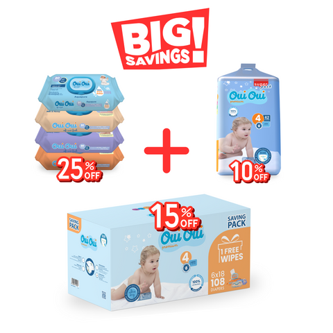 Oui Oui Mega Deal Size 4 + Wipes