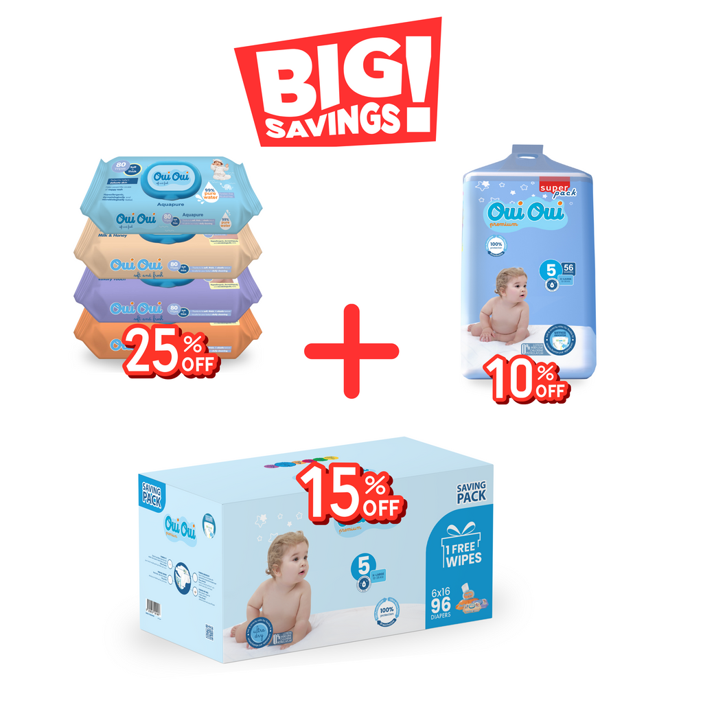 Oui Oui Mega Deal Size 5 + Wipes