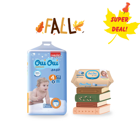 Oui Oui Regular Pack- Size 4 + 1 Wipes
