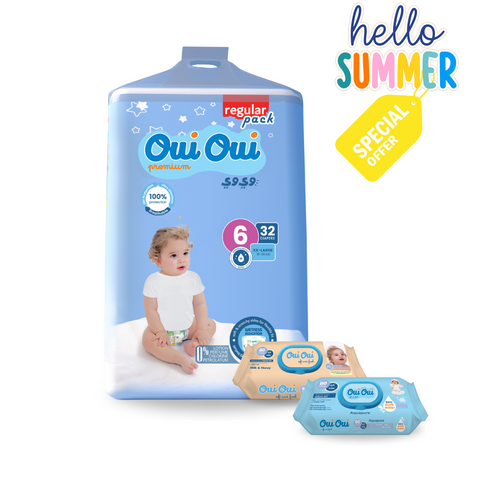 Oui Oui Regular Pack- Size 6 + 2 Wipes