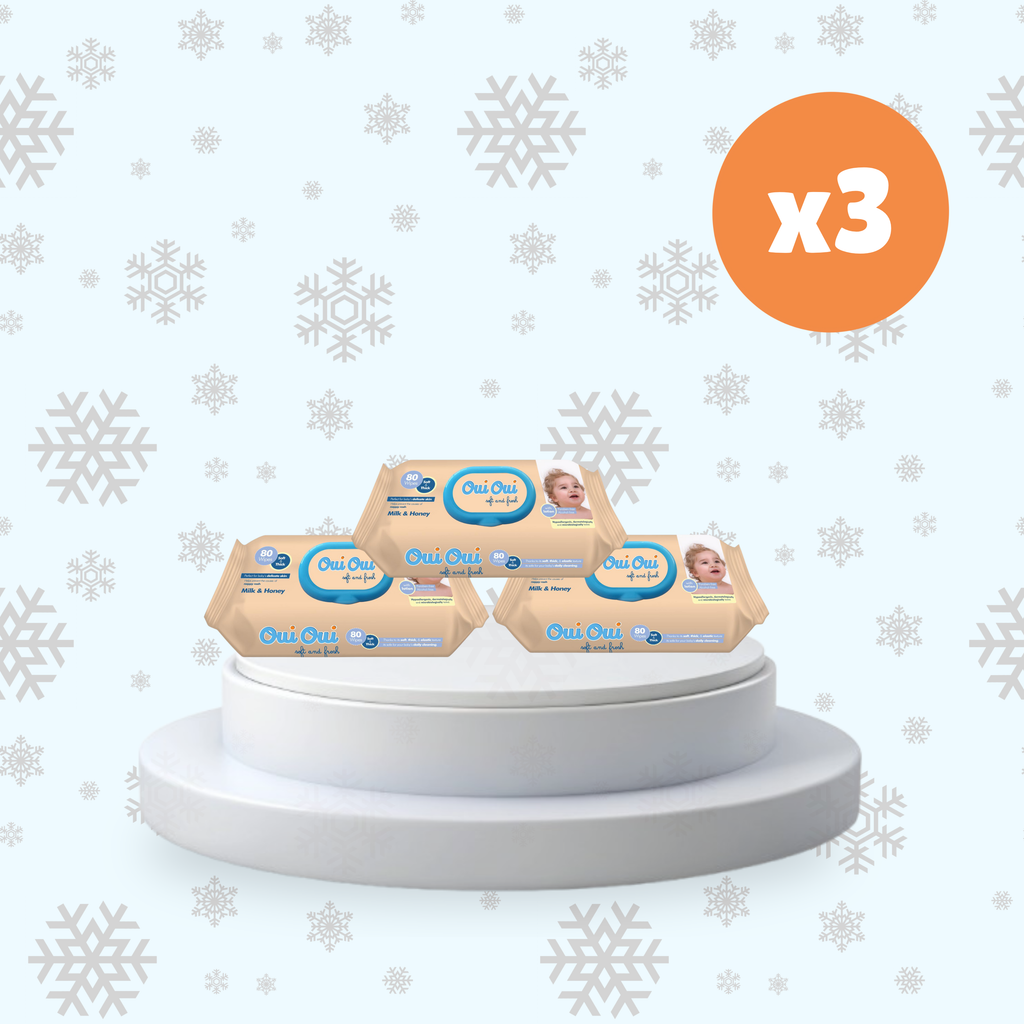 3 wipes-Milk and Honey