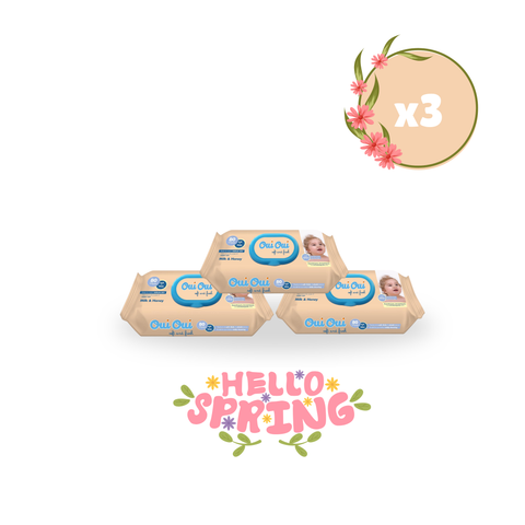 3 wipes-Milk and Honey