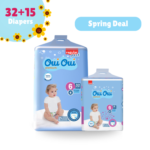 Mediane Shop Oui Oui Premium baby diaper Two is Better-Size 6