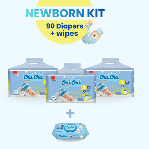 Mediane shop Oui Oui Premium Newborn Kit Offer: Buy baby diaper Packs and water wipes
