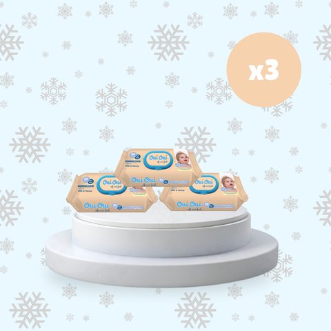 3 wipes-Milk and Honey